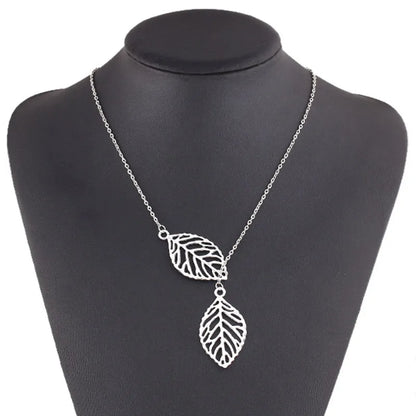 Punk Chic Leaf Pendant Necklace - Trendy Minimalist Jewelry for Women, Perfect Gift for Summer!