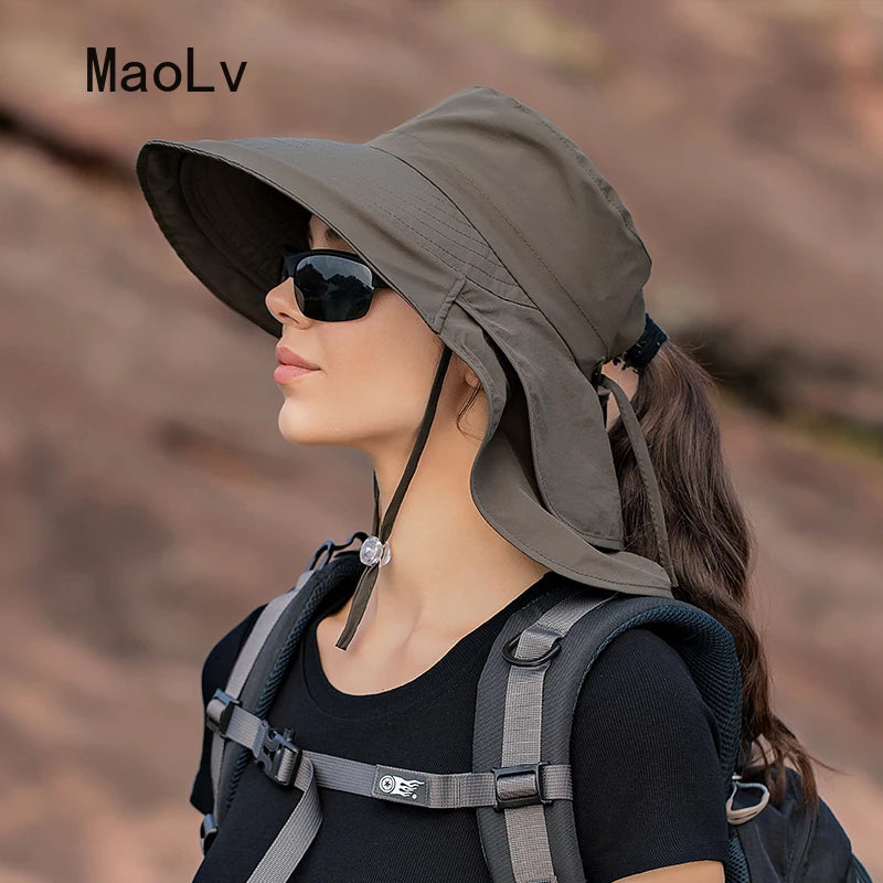 Stylish Women's UV Protection Sun Hat - Perfect for Outdoor Activities like Fishing, Hiking, and More!