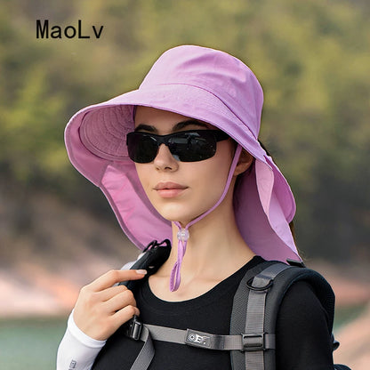 Stylish Women's UV Protection Sun Hat - Perfect for Outdoor Activities like Fishing, Hiking, and More!